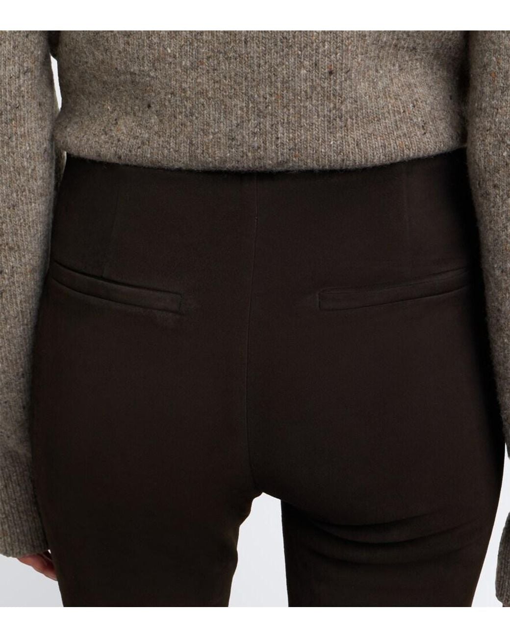 Arma Black Albie Suede Straight Pants