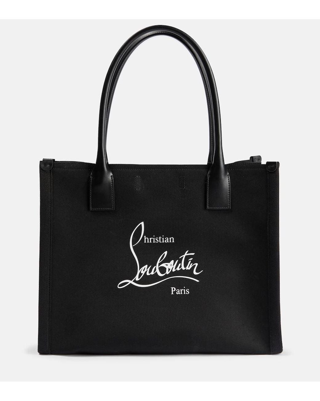 Christian Louboutin Black Nastroloubi Large Canvas Tote Bag