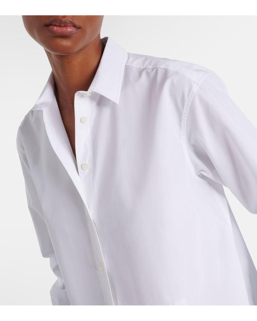 Totême White Cotton Poplin Shirt