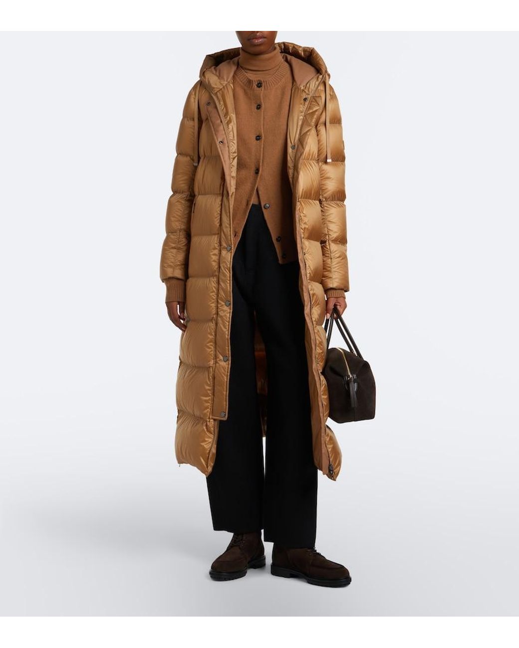 Bogner Natural Maxie Hooded Down Coat