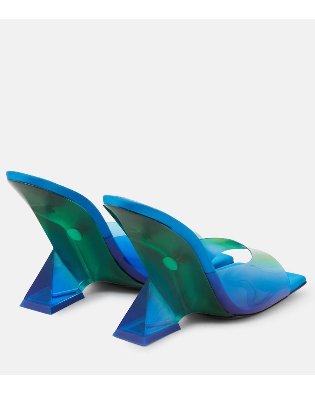 The Attico Blue Cheope Pvc Mules