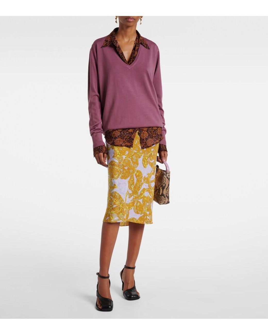 Dries Van Noten Purple Wool Sweater