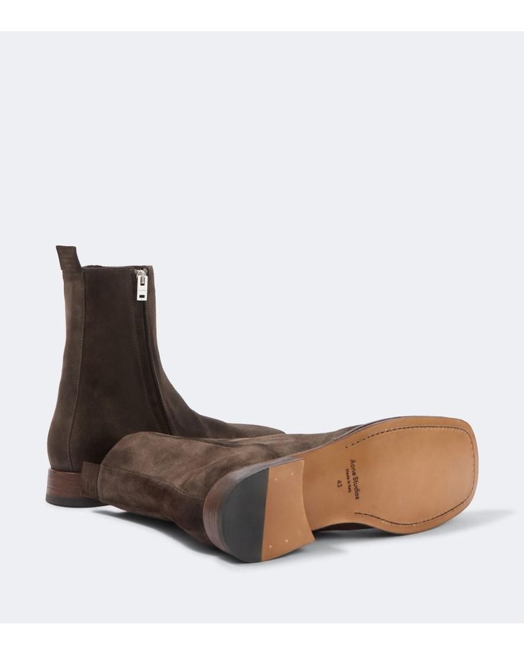 Acne Brown Bebe Suede Ankle Boots for men
