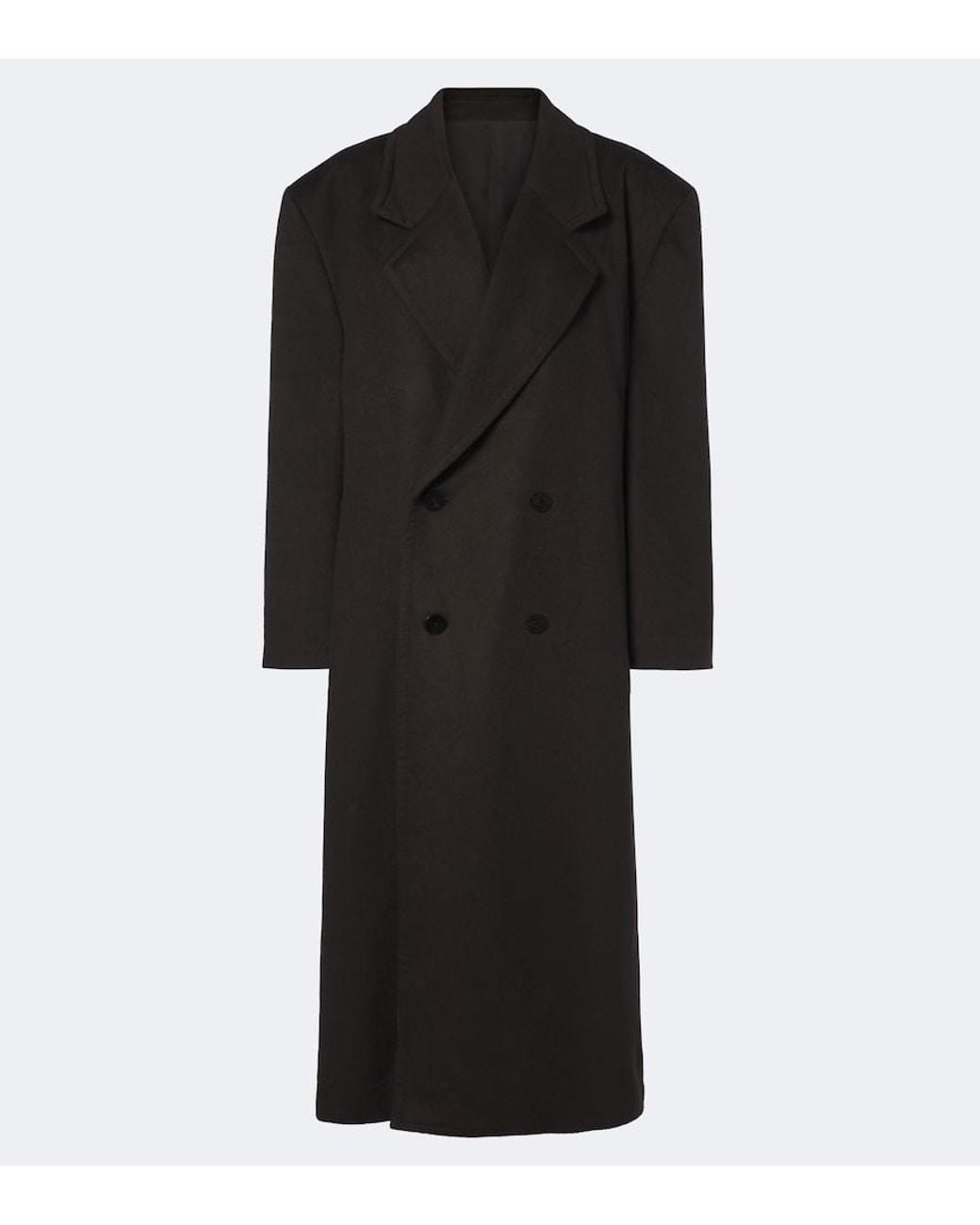 Gucci Black Double-Breasted Oversized Cashmere Coat