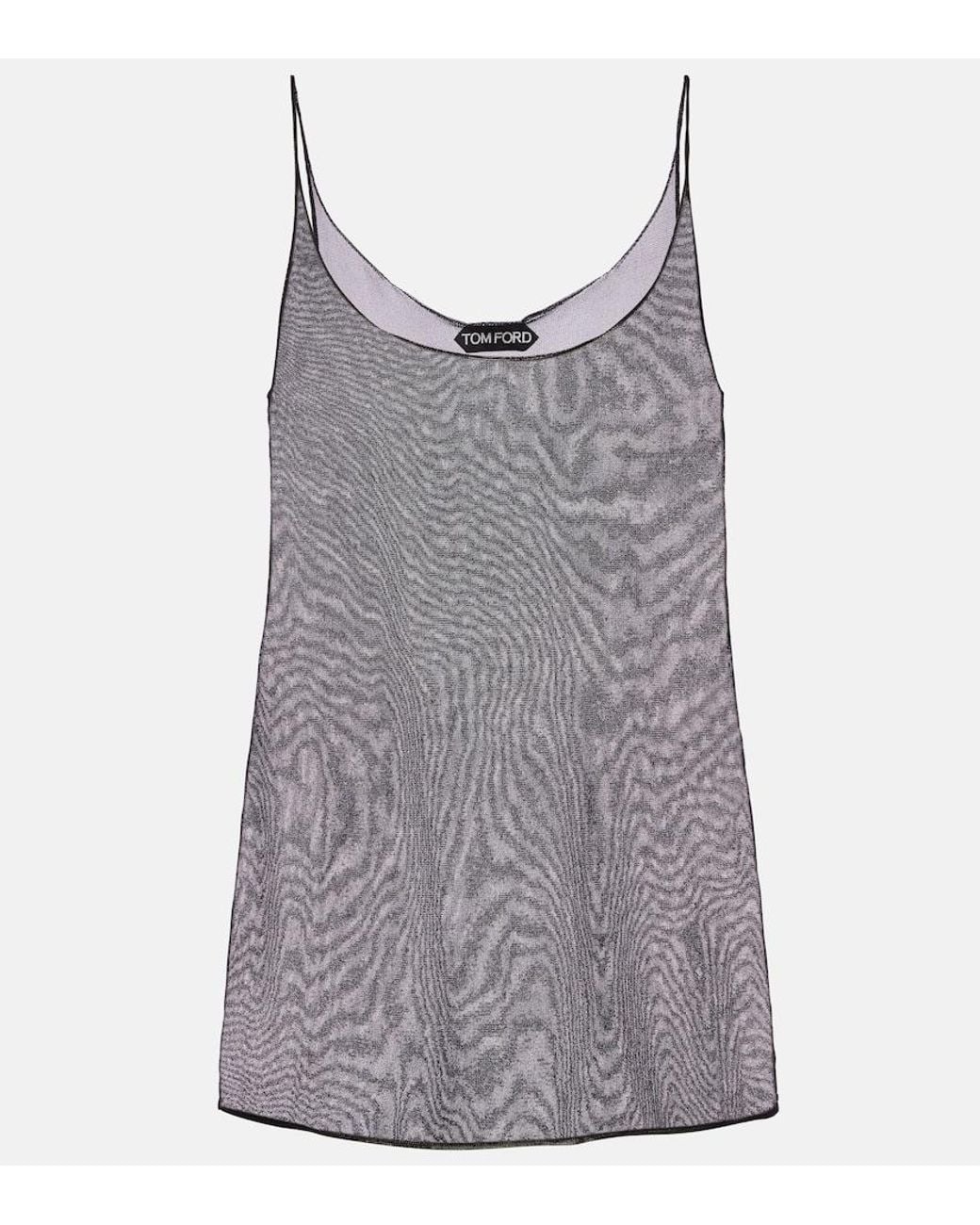 Tom Ford Gray Knitted Sheer Camisole
