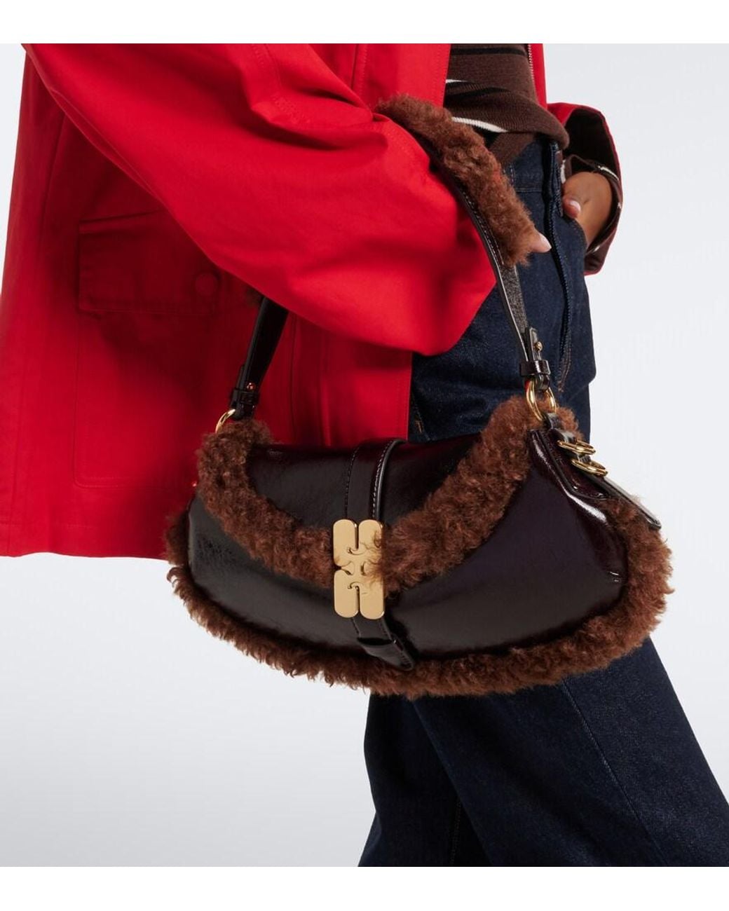 Ganni Brown B-Kat Shoulder Bag