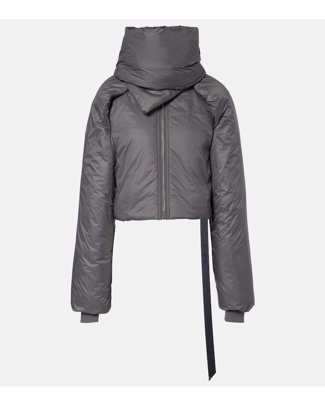 Rick Owens Gray Convertible Puffer Jacket