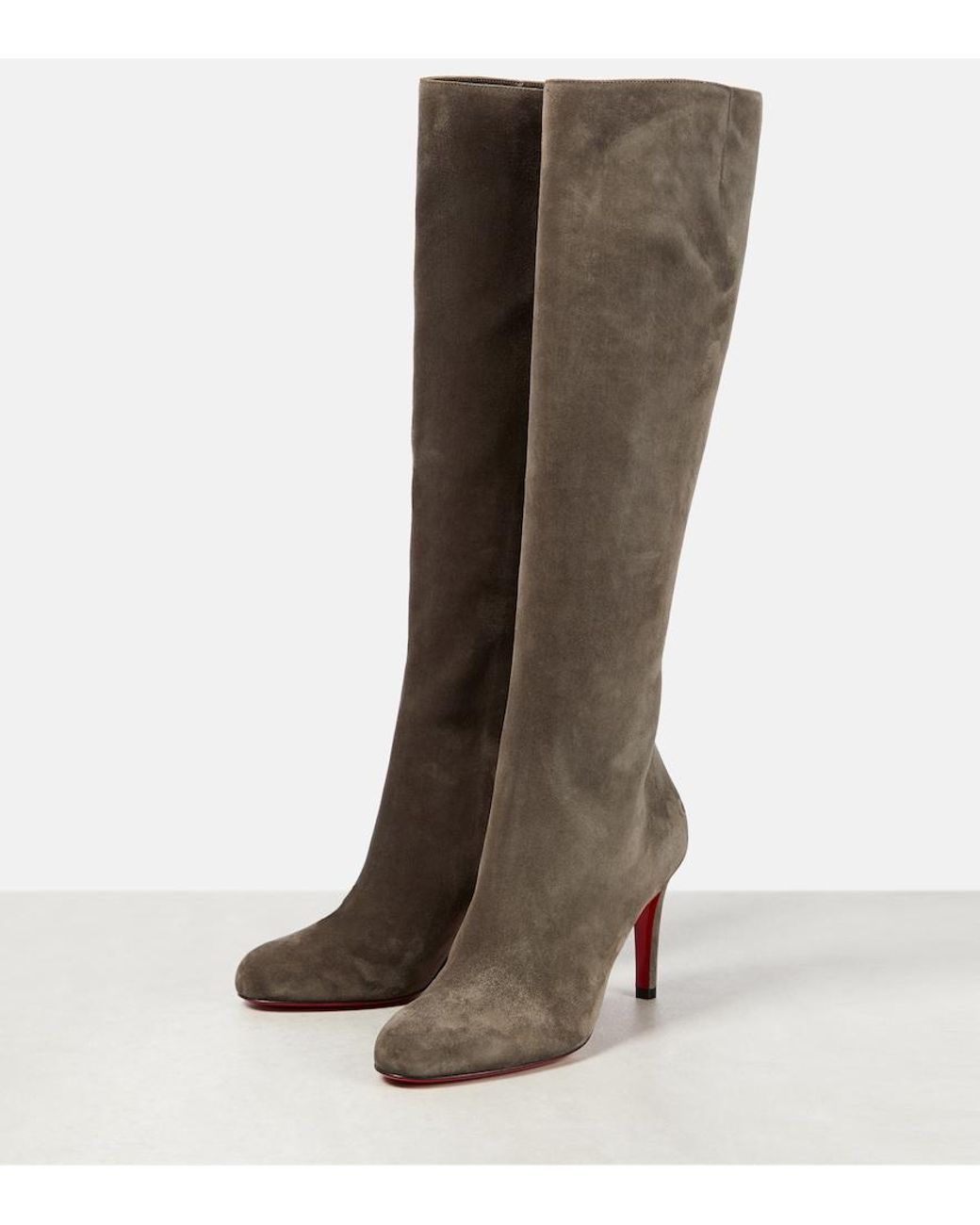 Christian Louboutin Brown Pumppie Knee High Boot