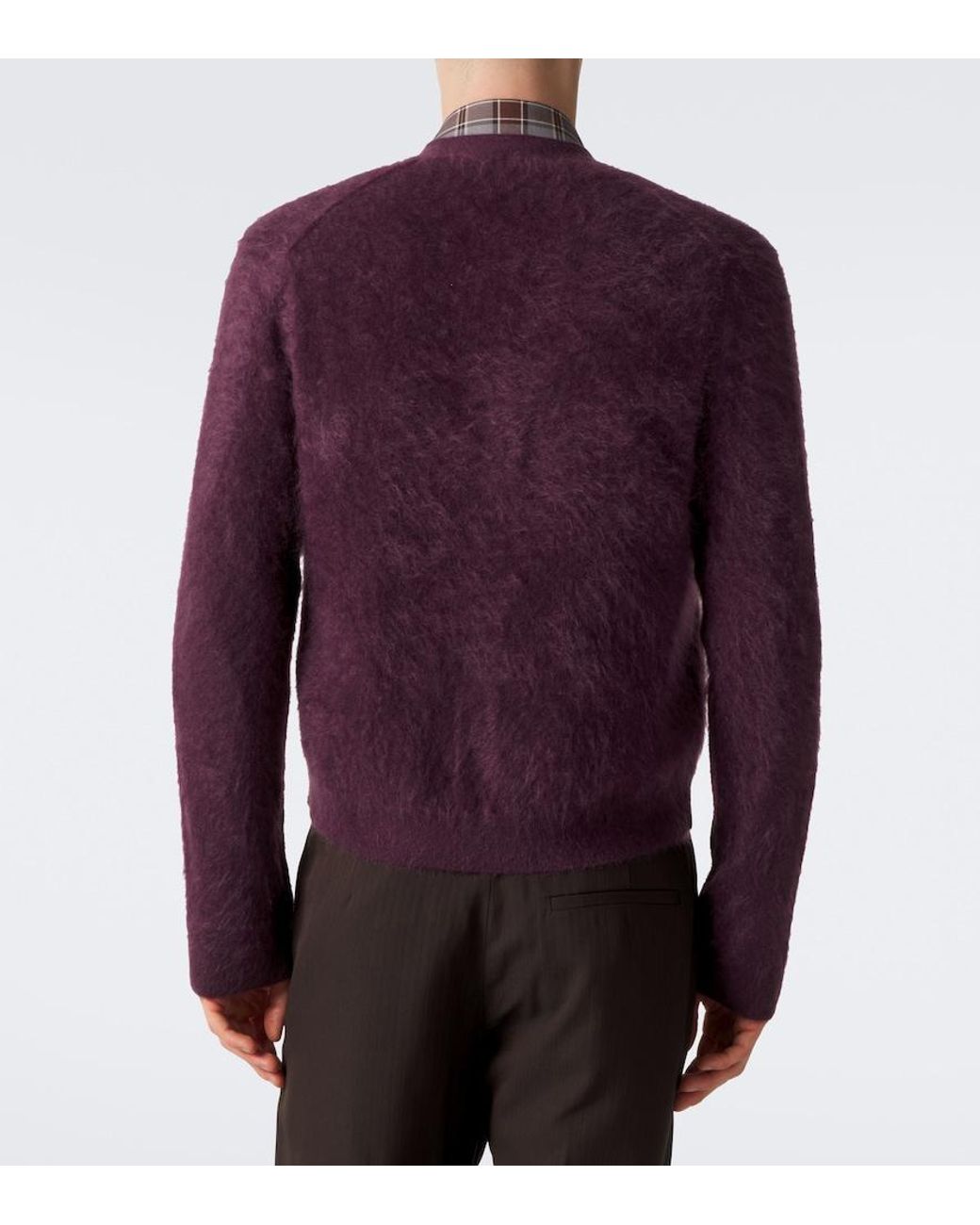 Acne Purple Cashmere Cardigan for men