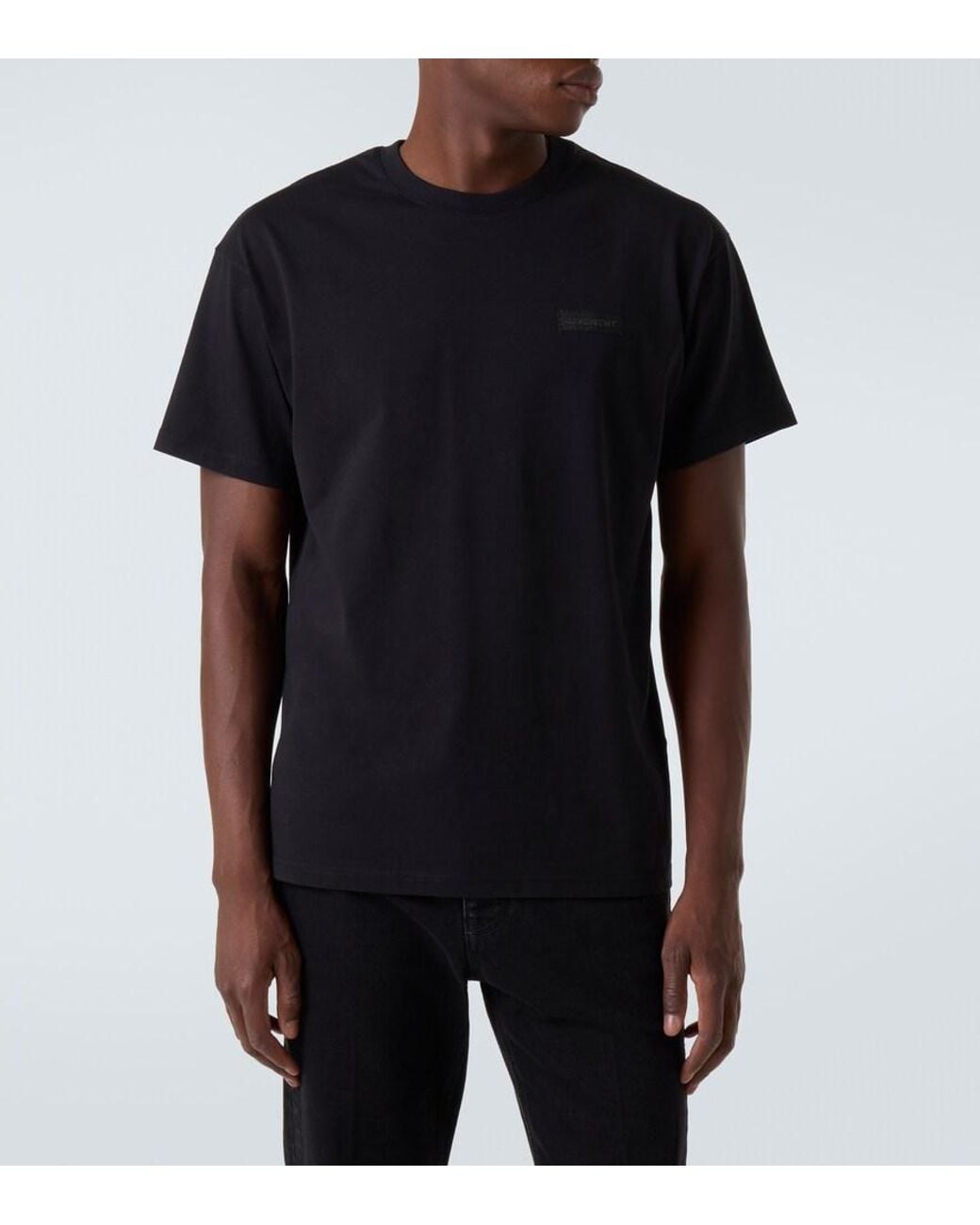 Camiseta De Jersey De Algodon Con Logo Givenchy de hombre de color Black