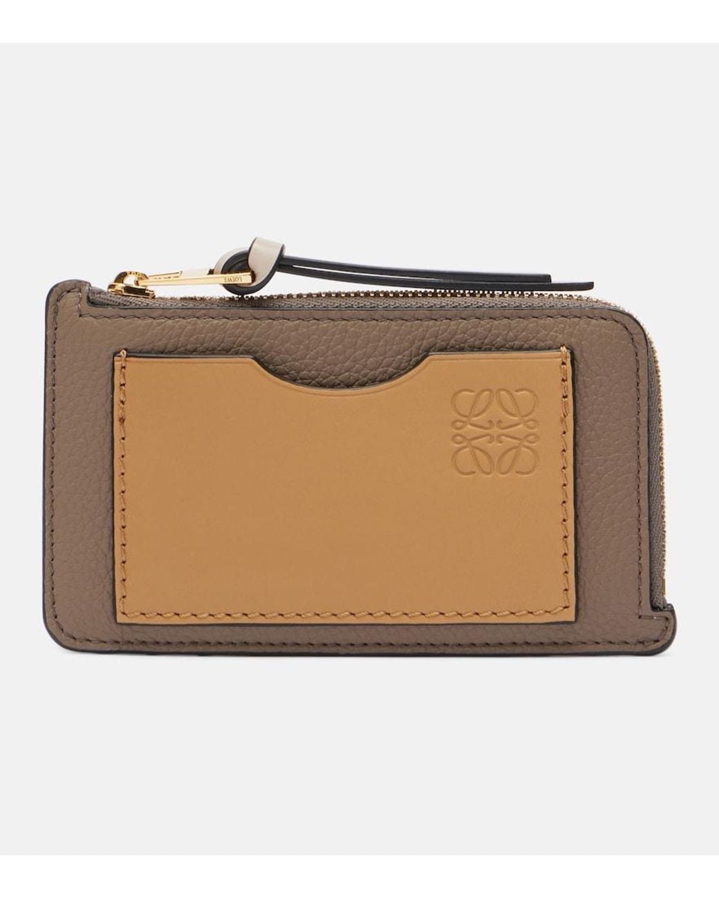 Loewe Natural Anagram Leather Card Case