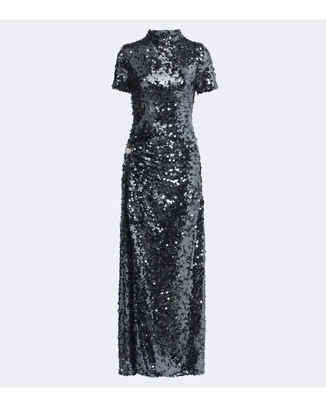 Christopher Esber Black Opaline Sequined Gown