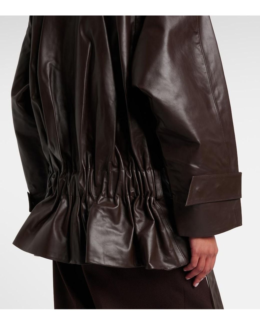 Victoria Beckham Brown Leather Jacket