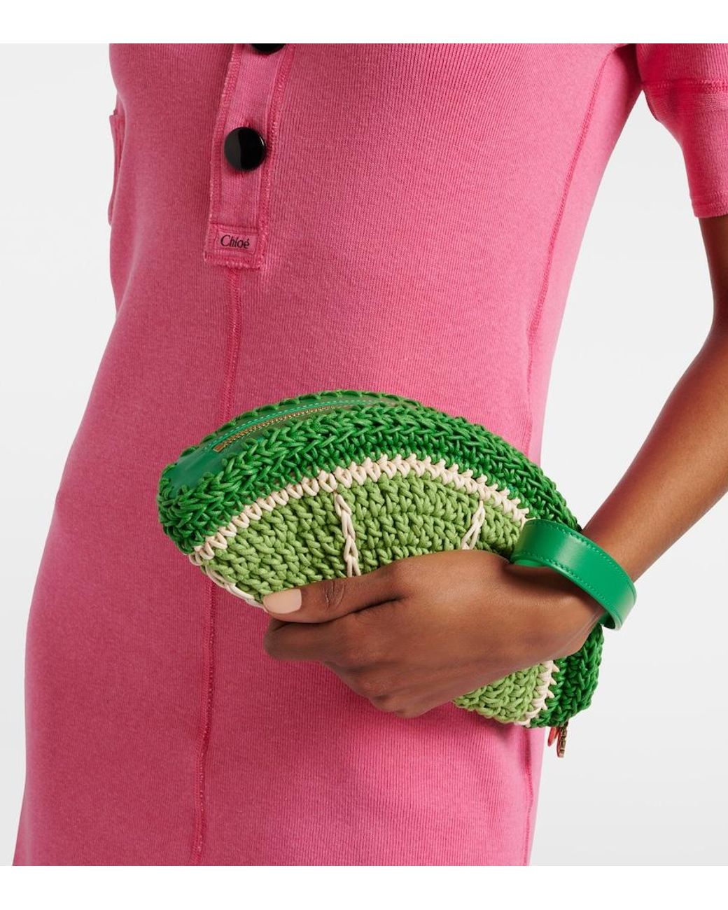 Chloé Green Tropicus Lime Slice Clutch