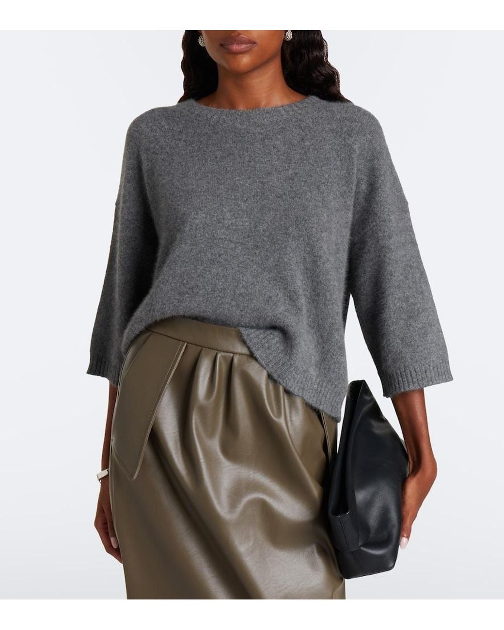 Loulou de Saison Gray Azali Wool-Blend Sweater
