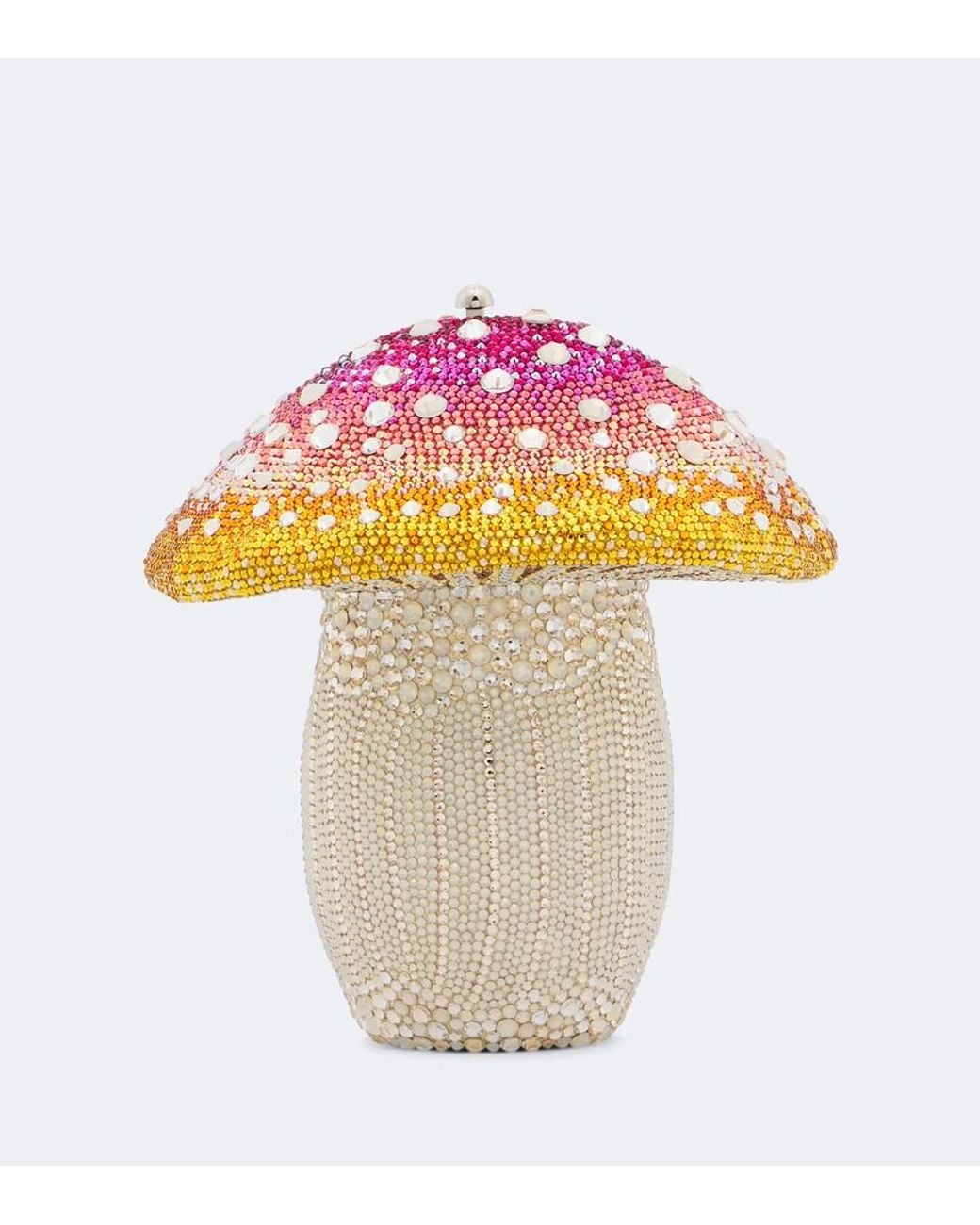 Judith Leiber Pink Mushroom Toadstool Embellished Clutch