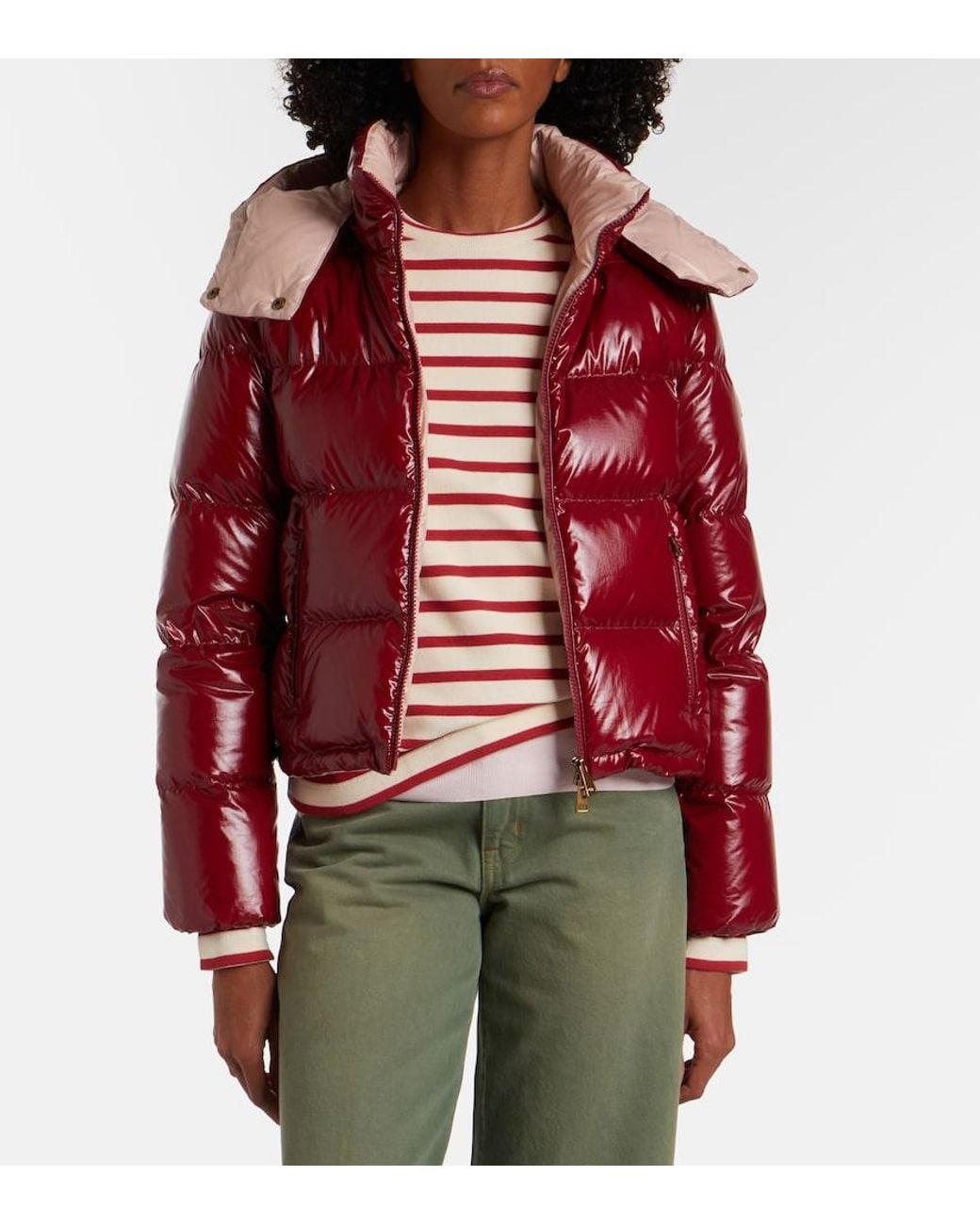 Moncler Red Niveole Down Jacket