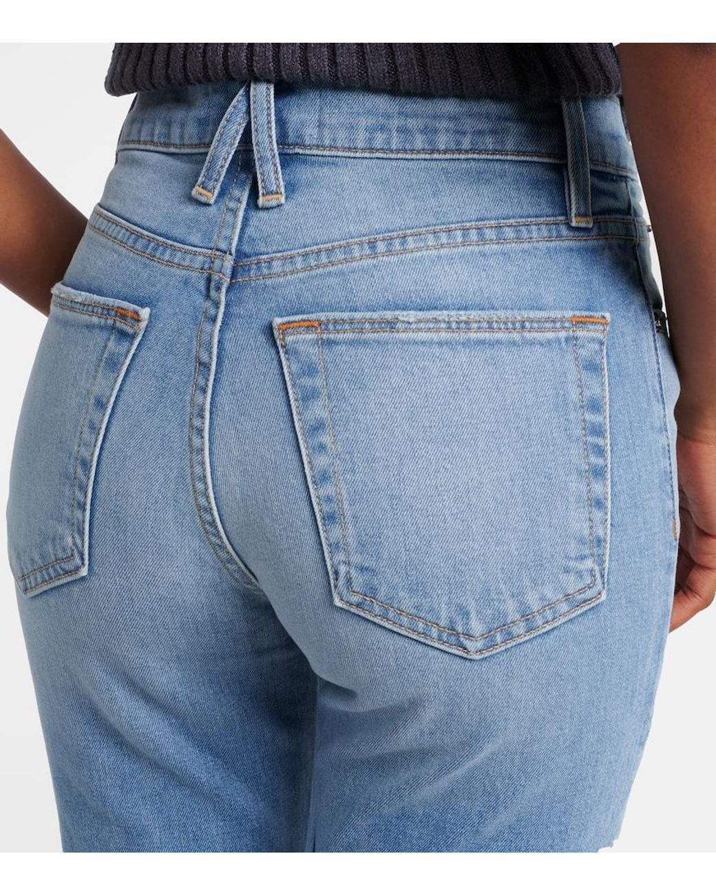 SLVRLAKE Denim Blue Anita High-Rise Bootcut Jeans