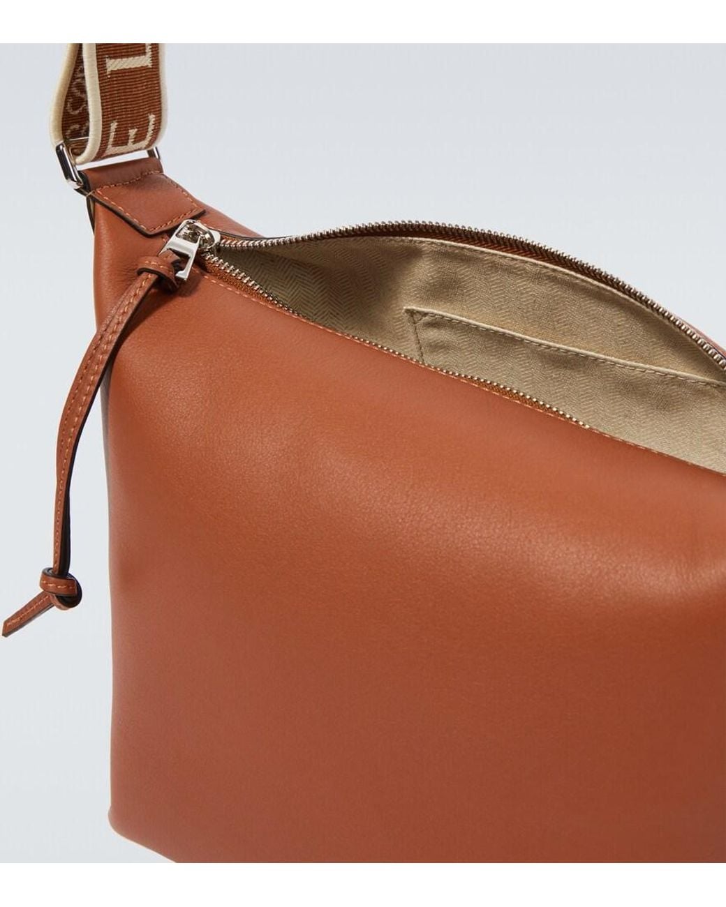 Loewe White Cubi Small Leather Crossbody Bag for men