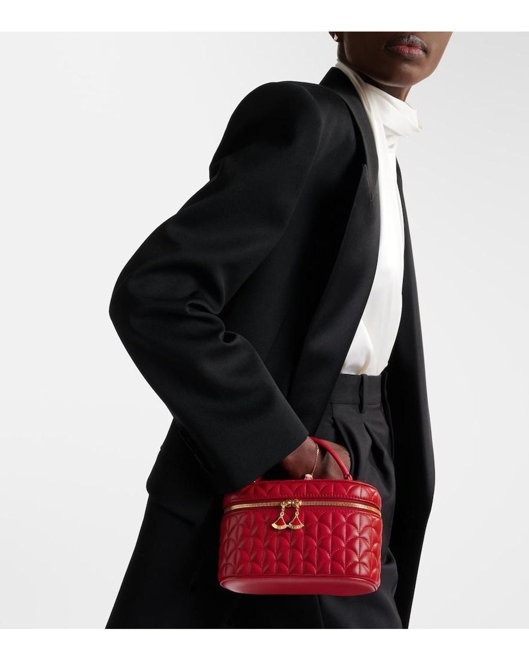 BVLGARI Red Divas' Dream Small Leather Vanity Bag
