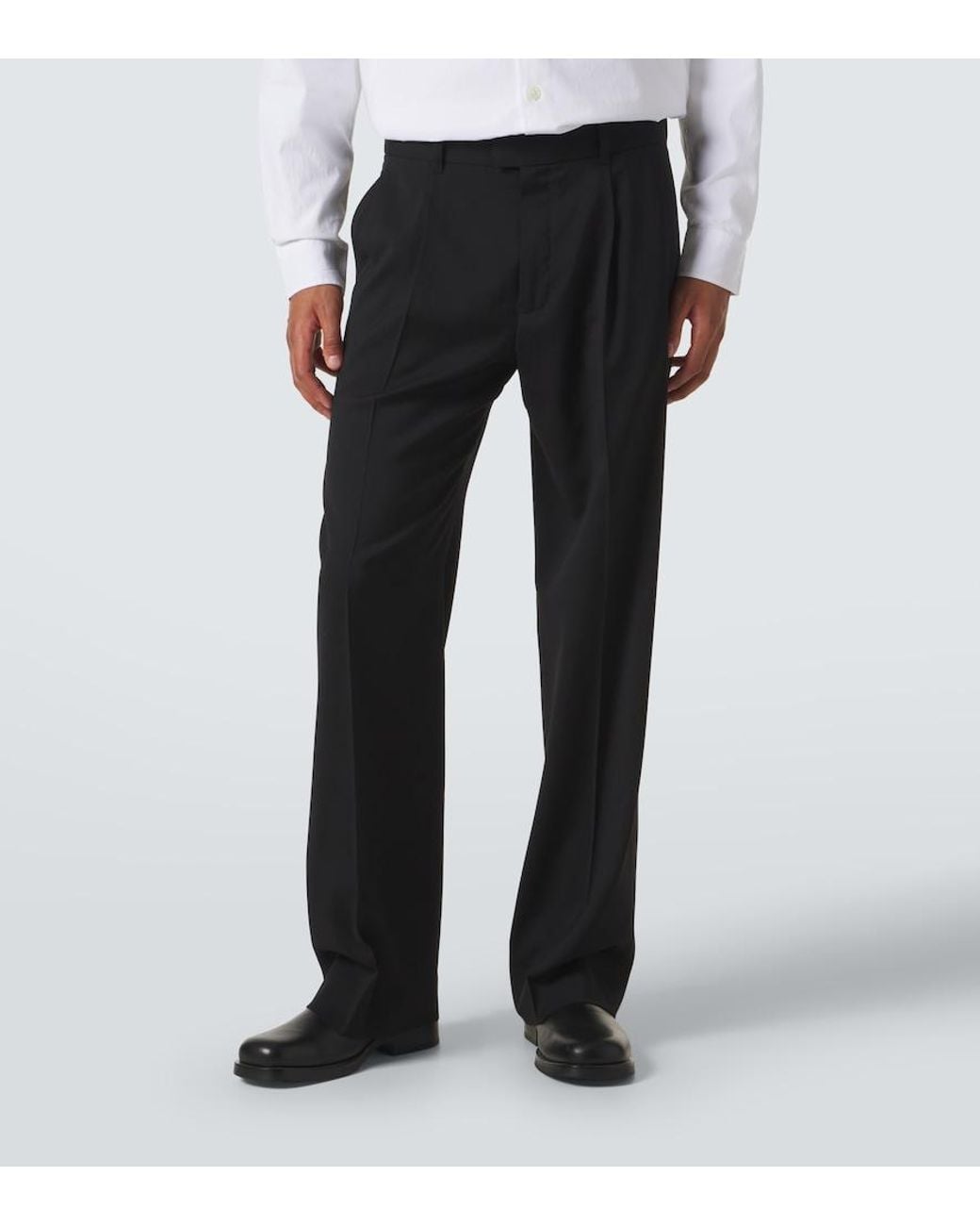 Our Legacy Black Slack Virgin Wool Straight Pants for men