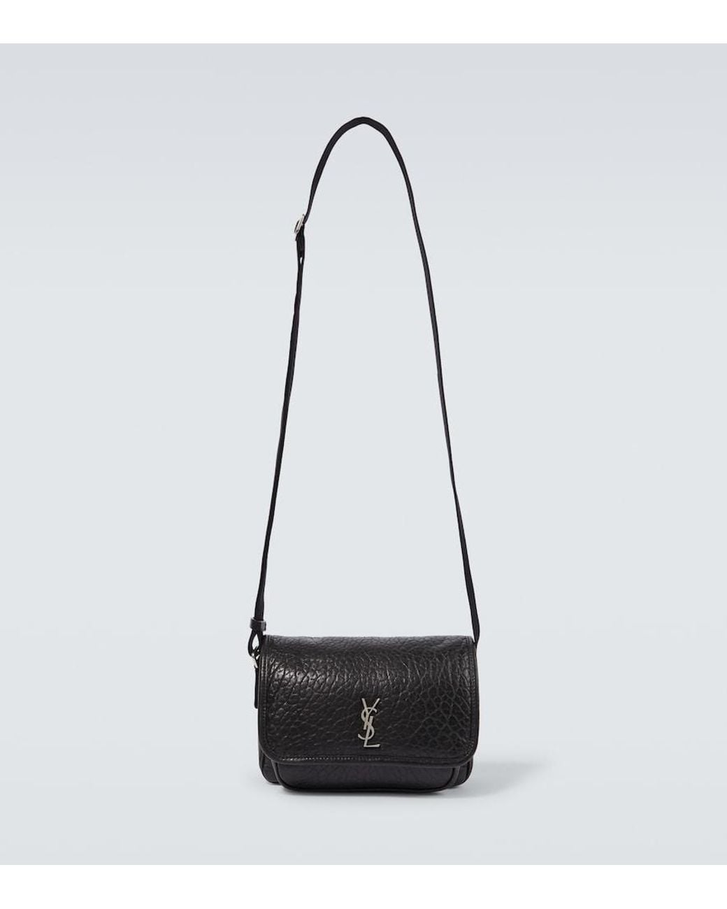 Saint Laurent White Niki Small Leather Messenger Bag for men