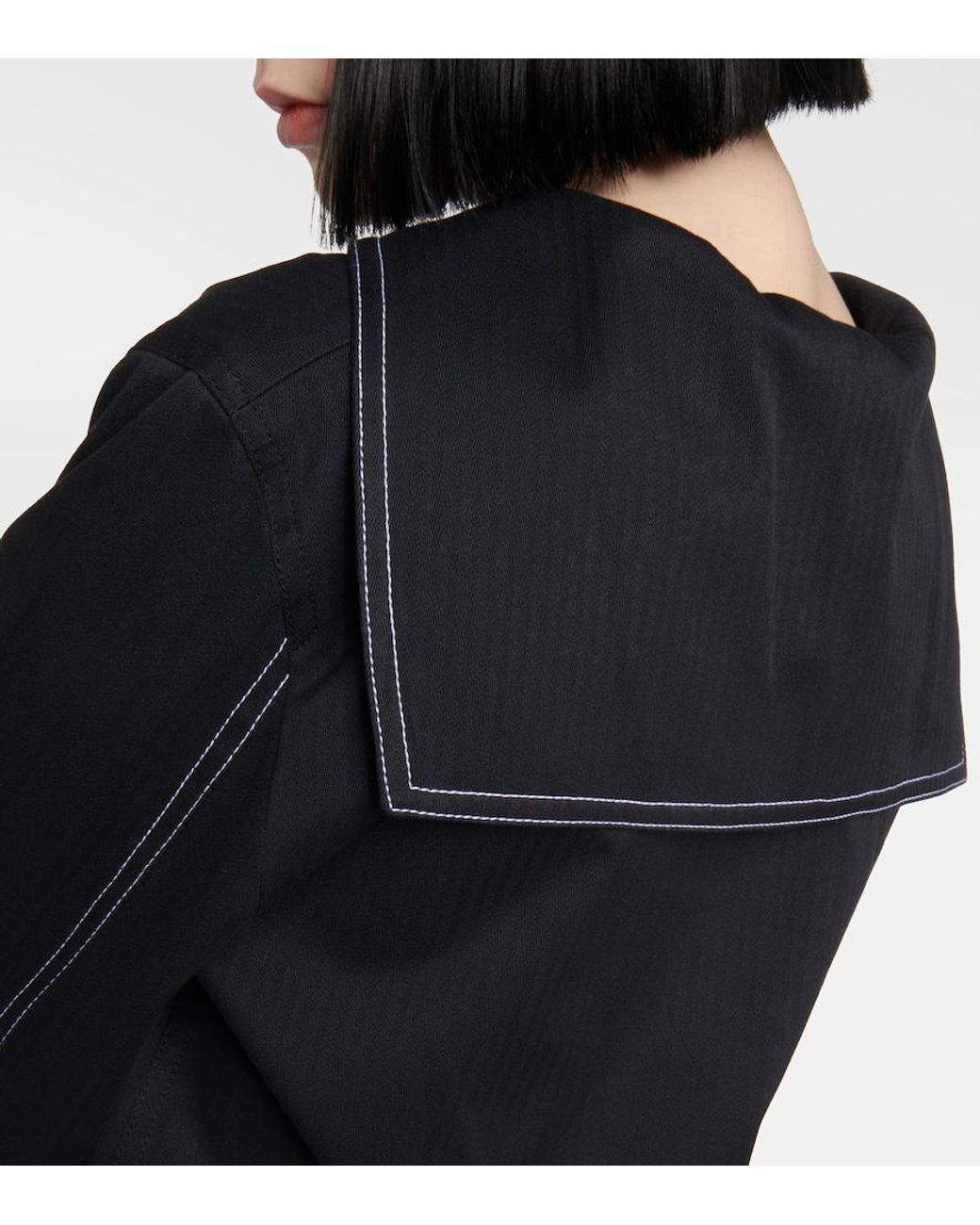 Patou Black Logo Cotton Top