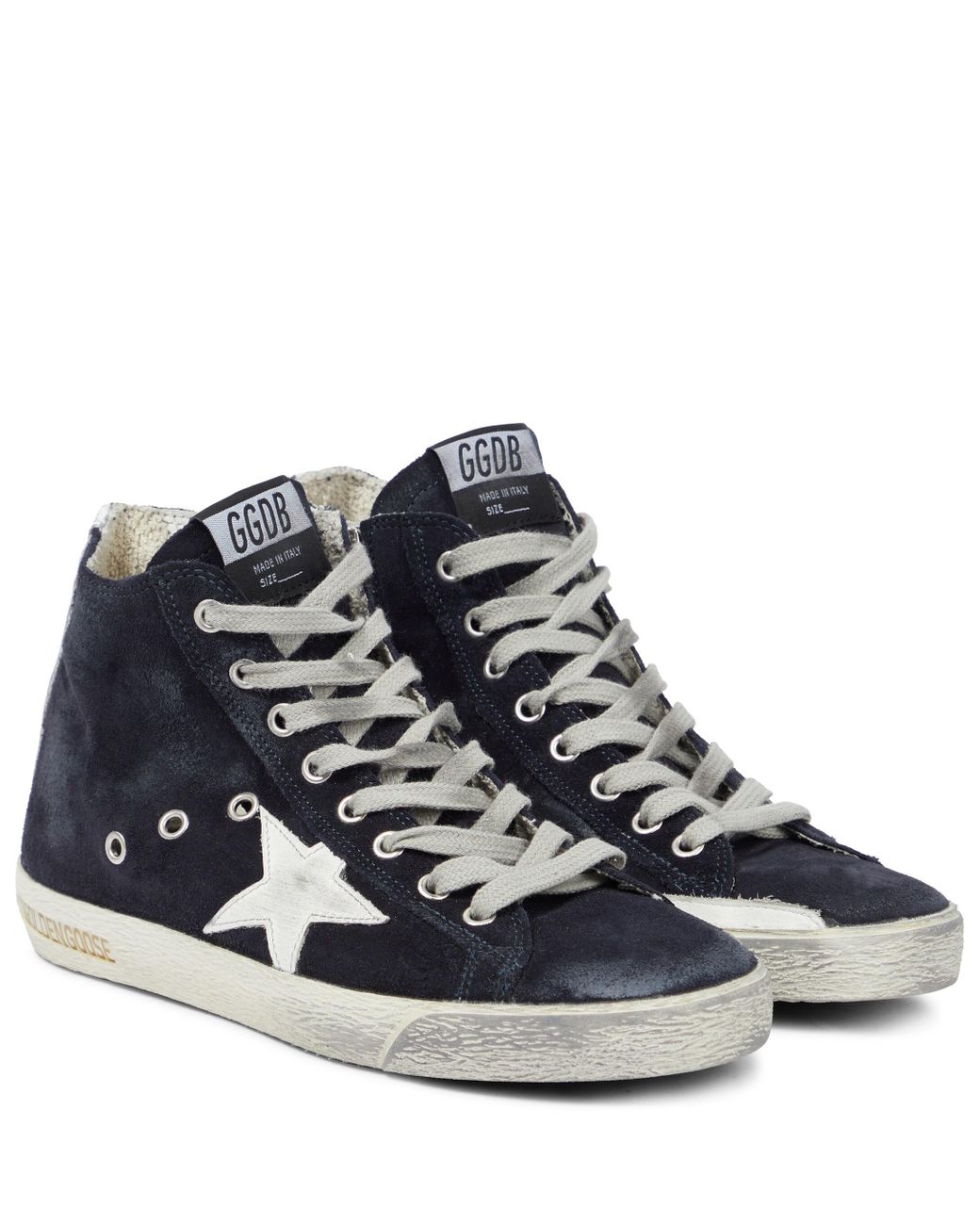 Golden Goose Francy High-top Suede Sneakers in Blue | Lyst