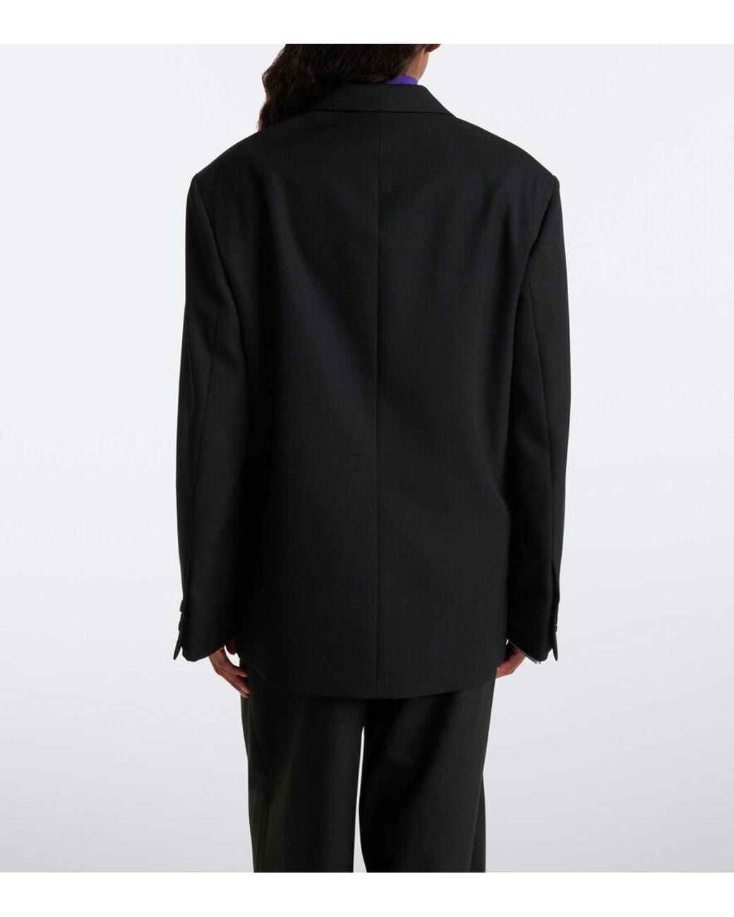 Loewe Black Double L Double-Breasted Wool Blazer