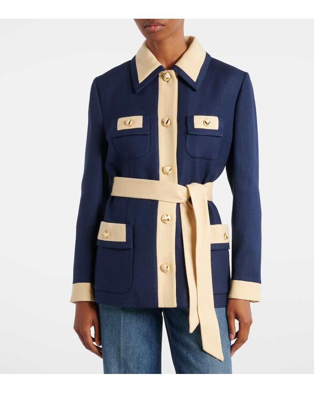Valentino Blue Caban 38