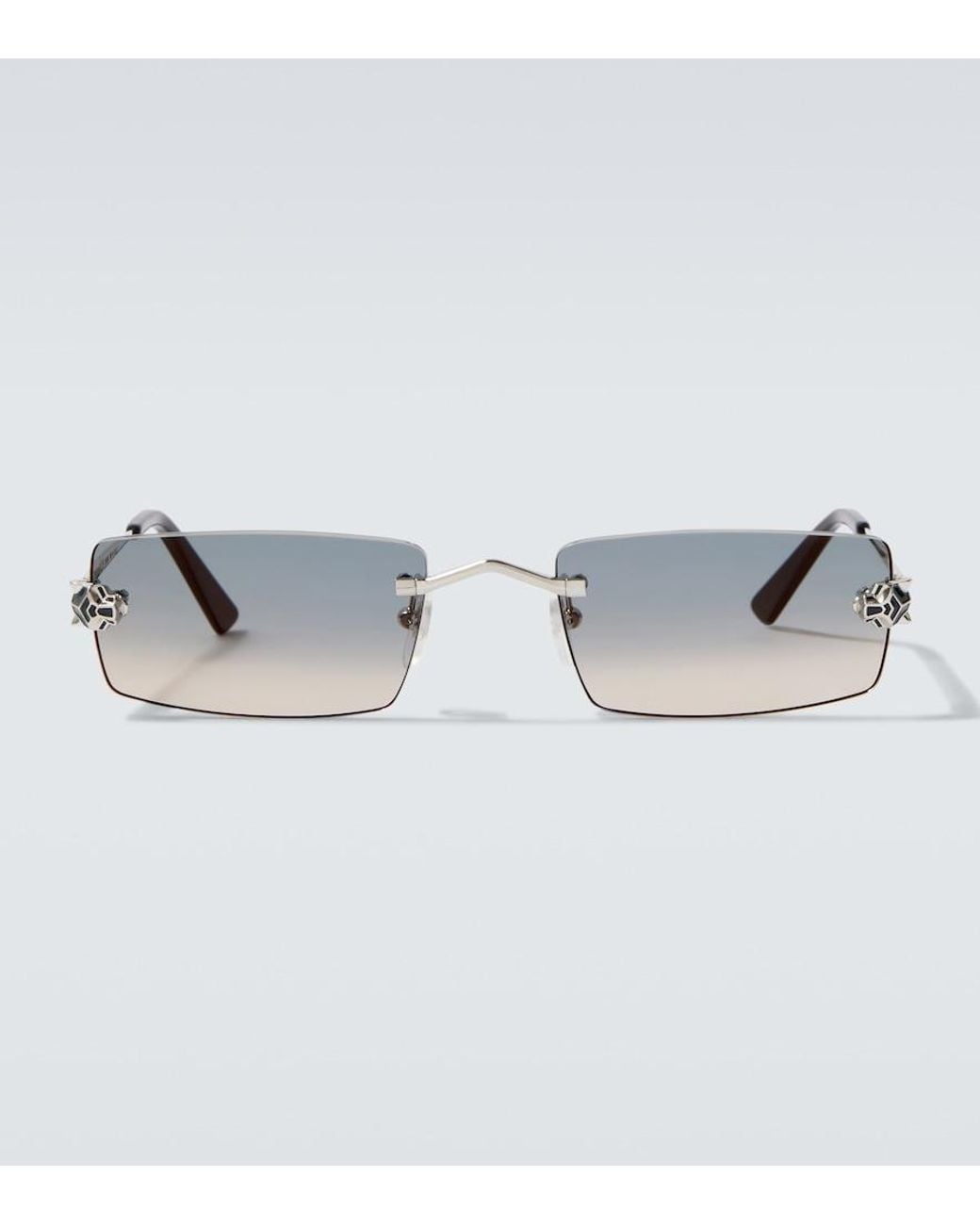 Cartier Blue Panthere De Cartier Rectangular Sunglasses for men