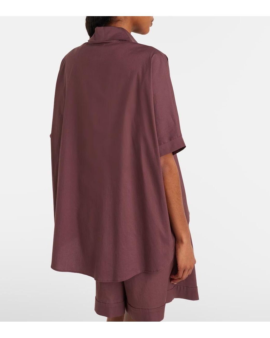 Max Mara Purple Pittura Cotton-Blend Shirt