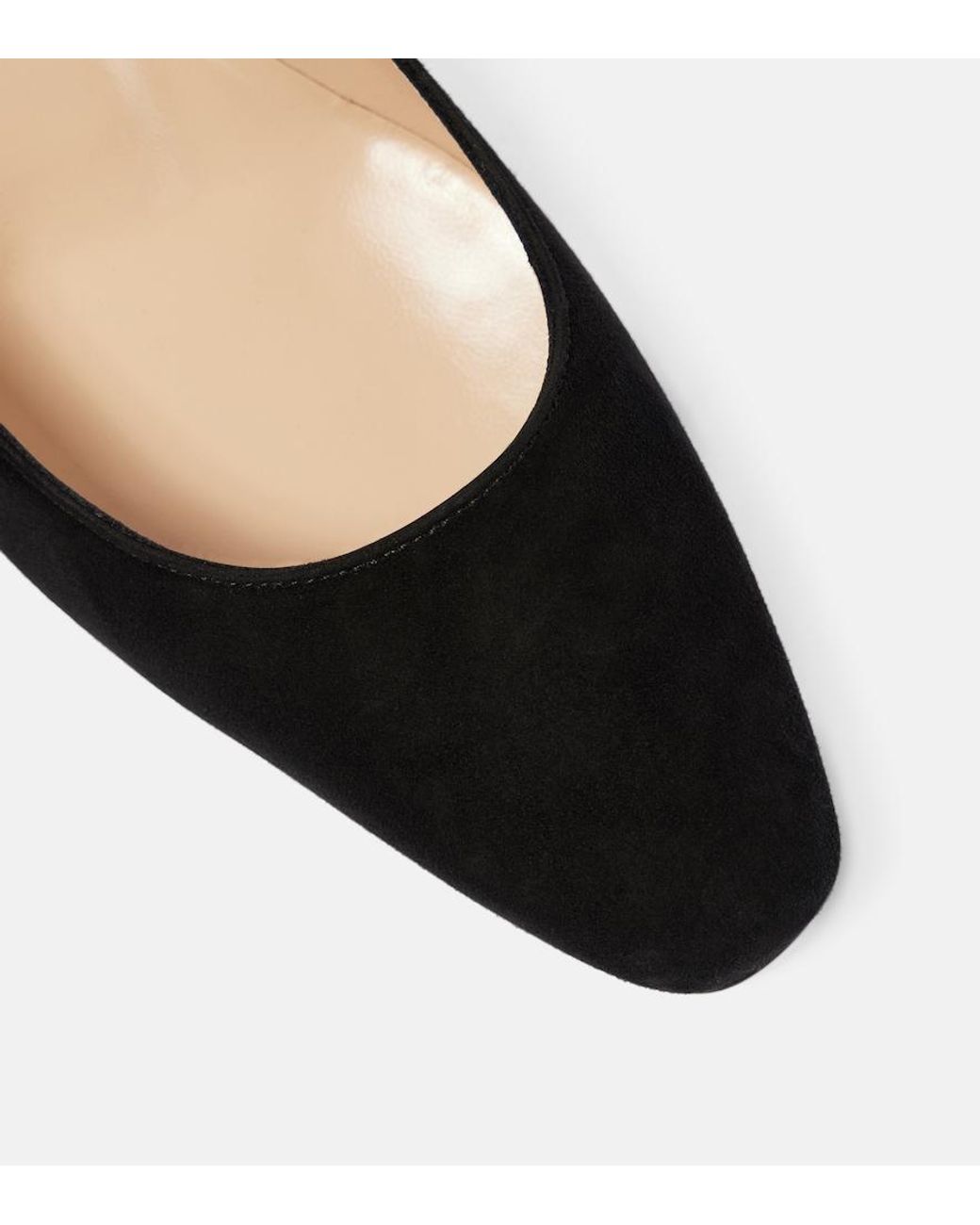 Manolo Blahnik Black Okkatopla 50 Suede Pumps