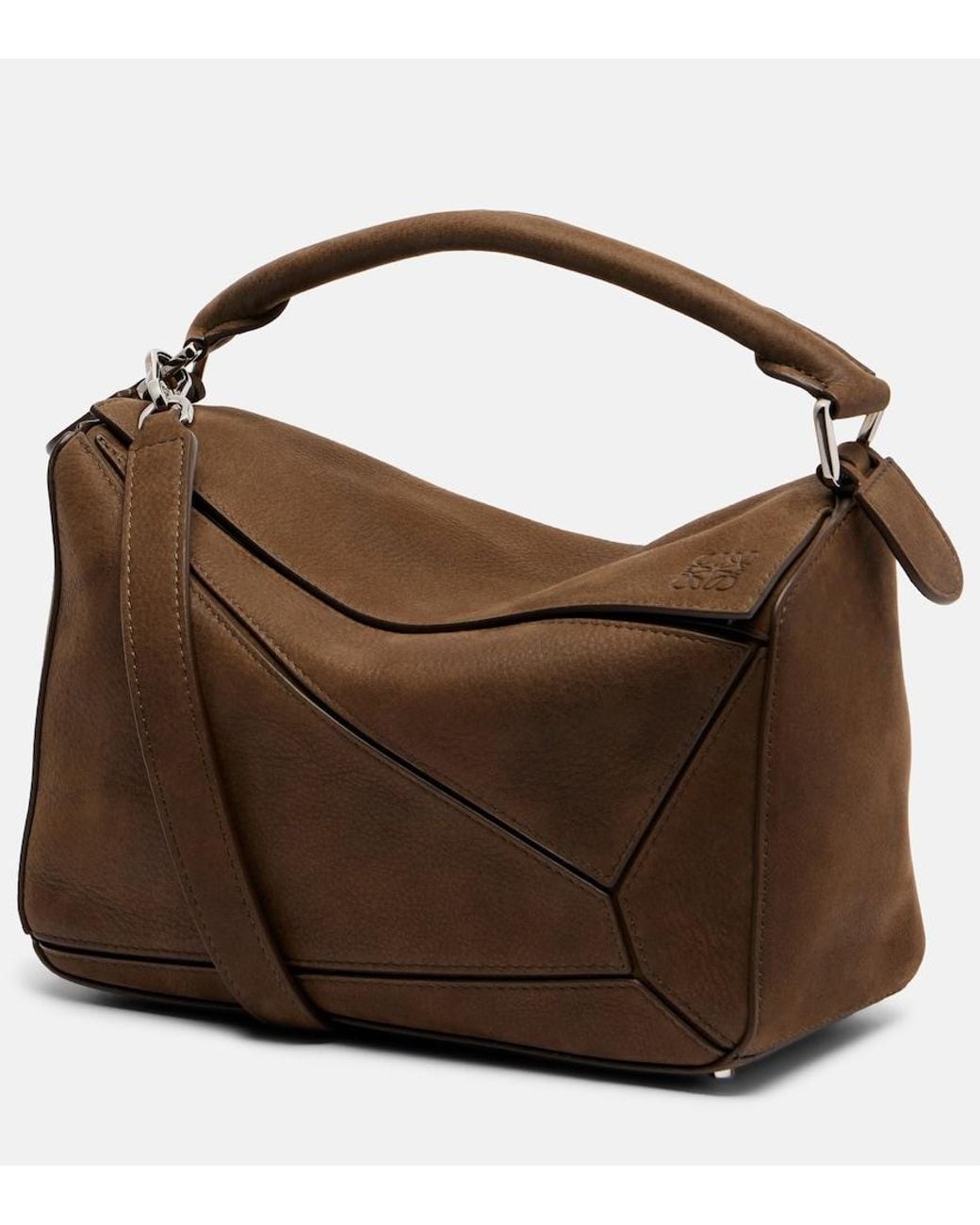 Loewe Brown Puzzle Small Leather Top-Handle Bag
