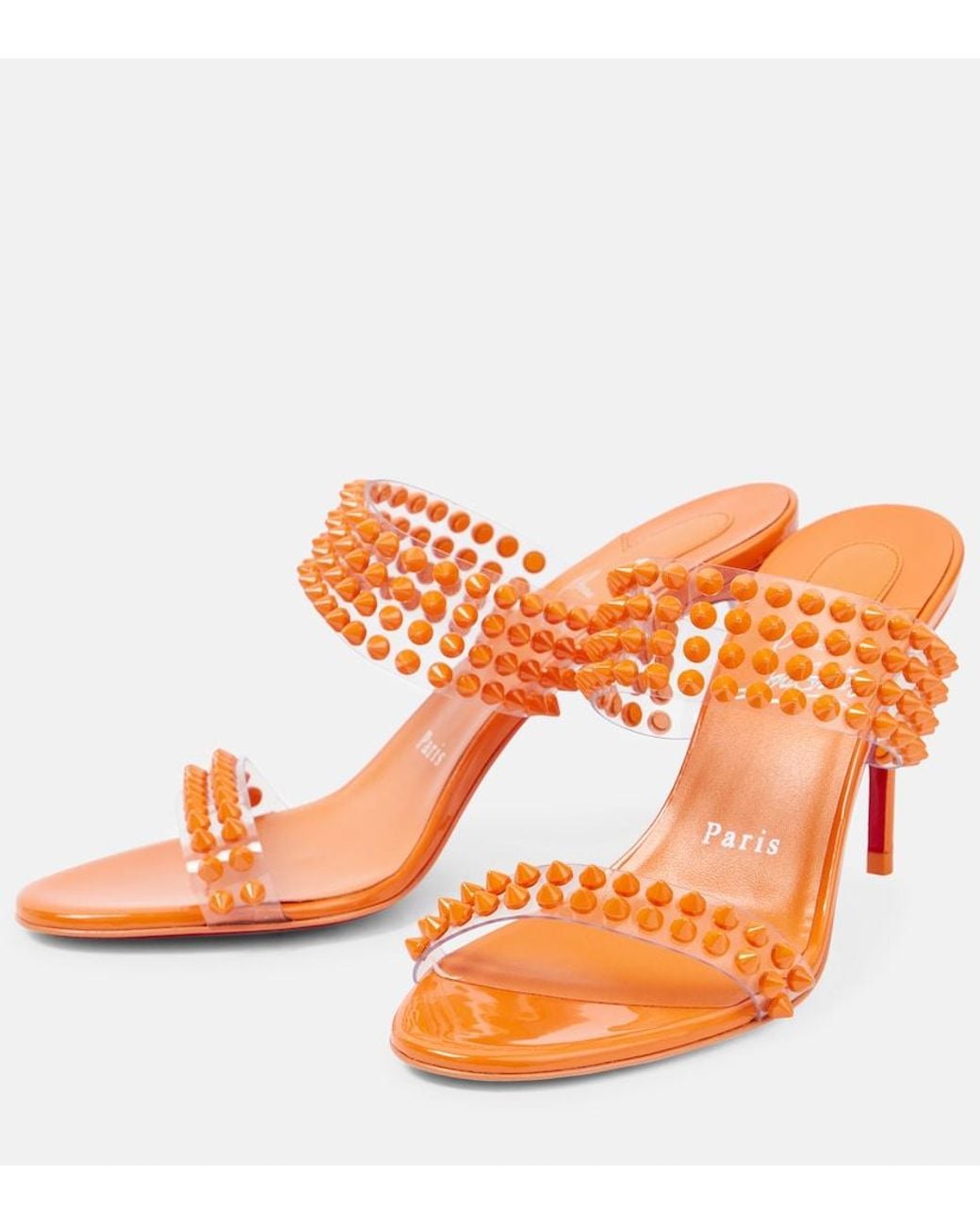 Christian Louboutin Multicolor Spike Only 85 Pvc And Leather Sandals