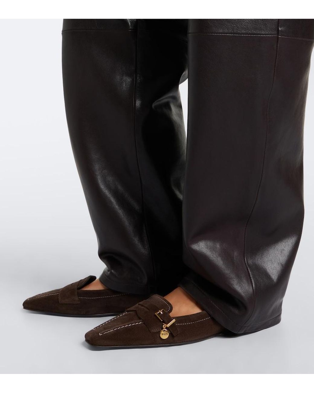 Tod's Brown Suede Ballet Flats