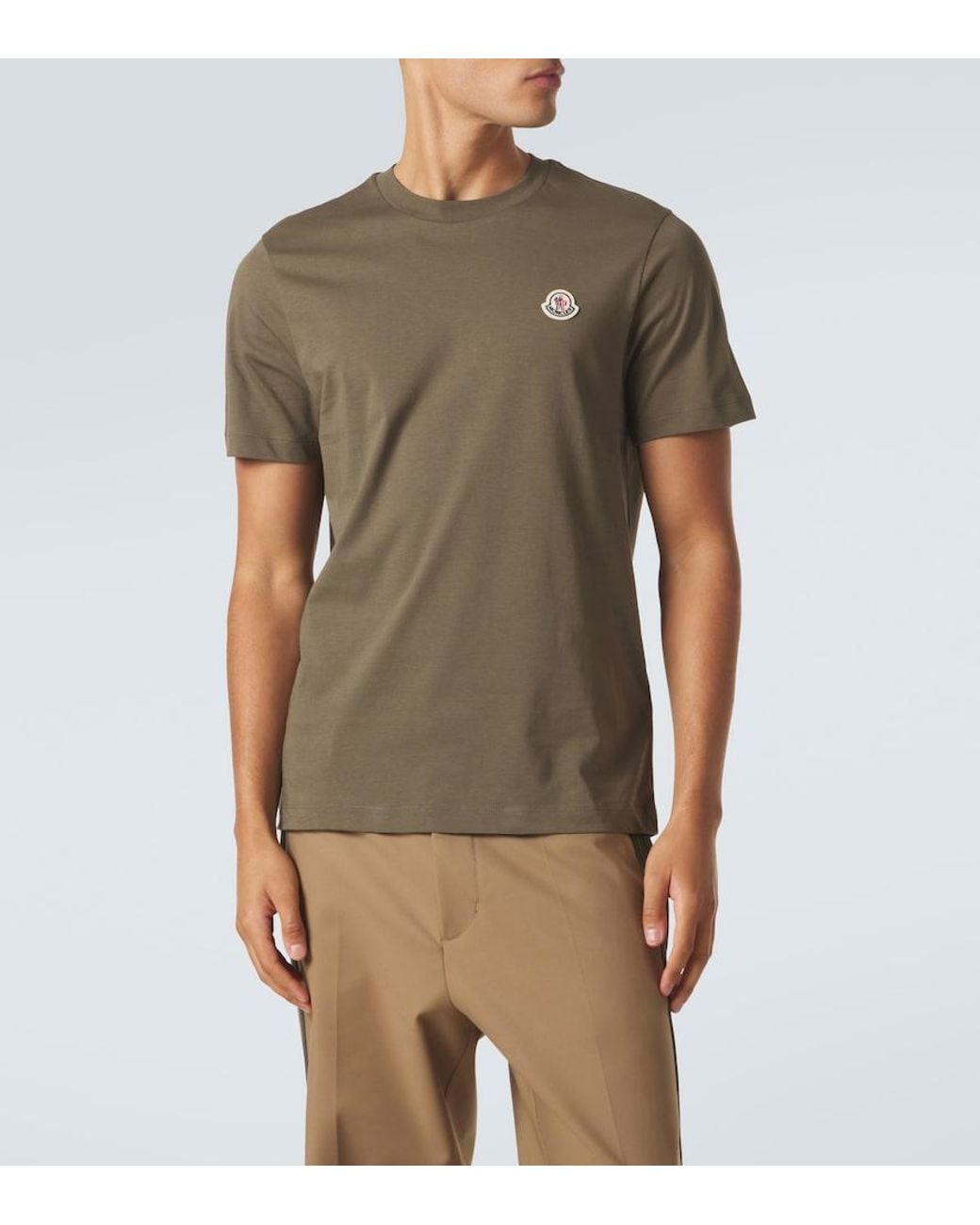 Moncler Green Set Of 3 Cotton Jersey T-Shirts for men