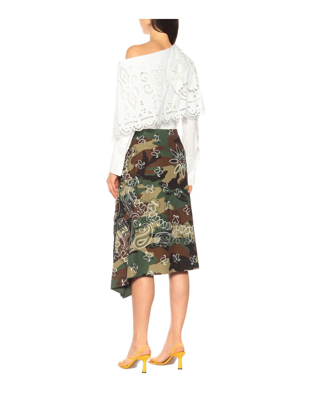 monse camo handkerchief skirt