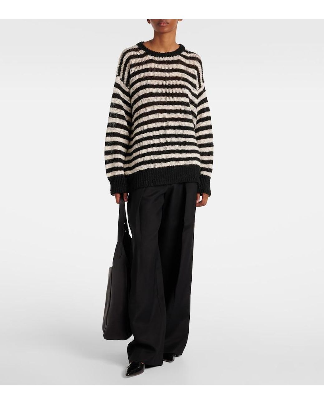 Pull Raye En Lin Melange Rohe en coloris Black