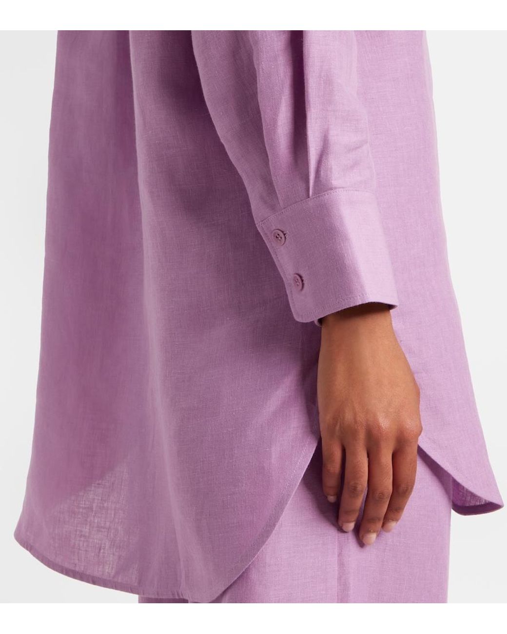 Eres Purple Mignonette Linen Shirt