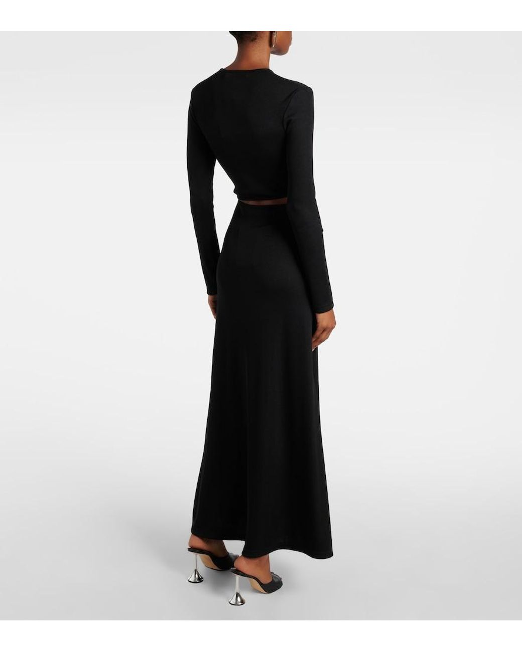 Christopher Esber Black Trio Stone Maxi Skirt