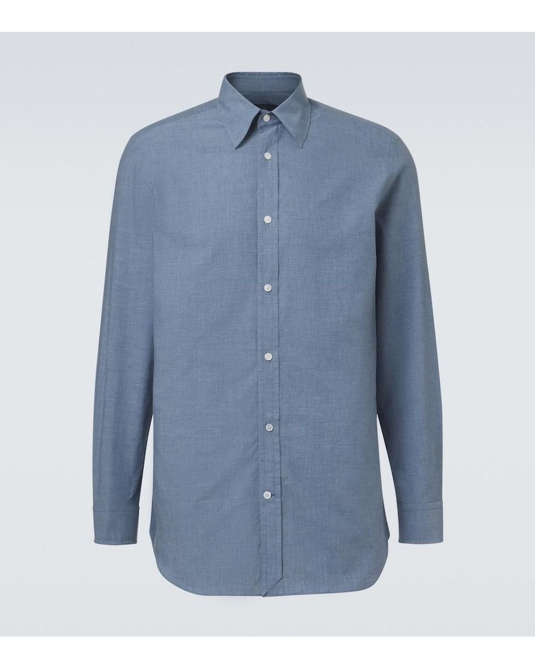 Dunhill Blue Cotton Shirt for men