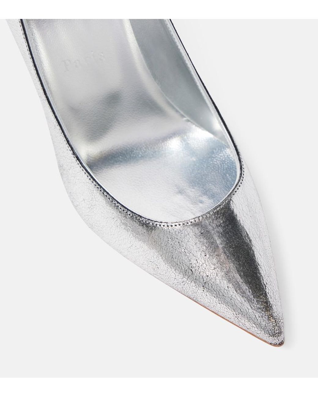 Christian Louboutin Kate 85 Metallic Leather Pumps