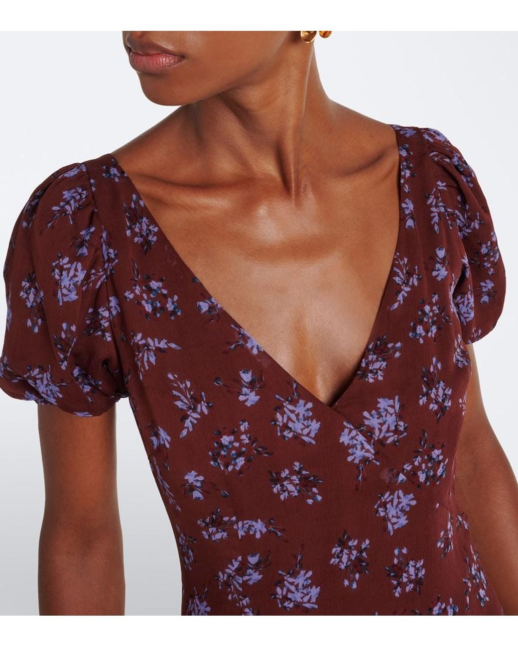 Markarian Red Sienna Floral Gown