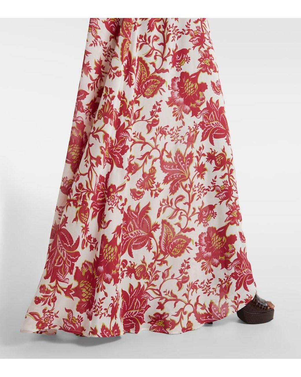 Etro Red Floral Maxi Dress