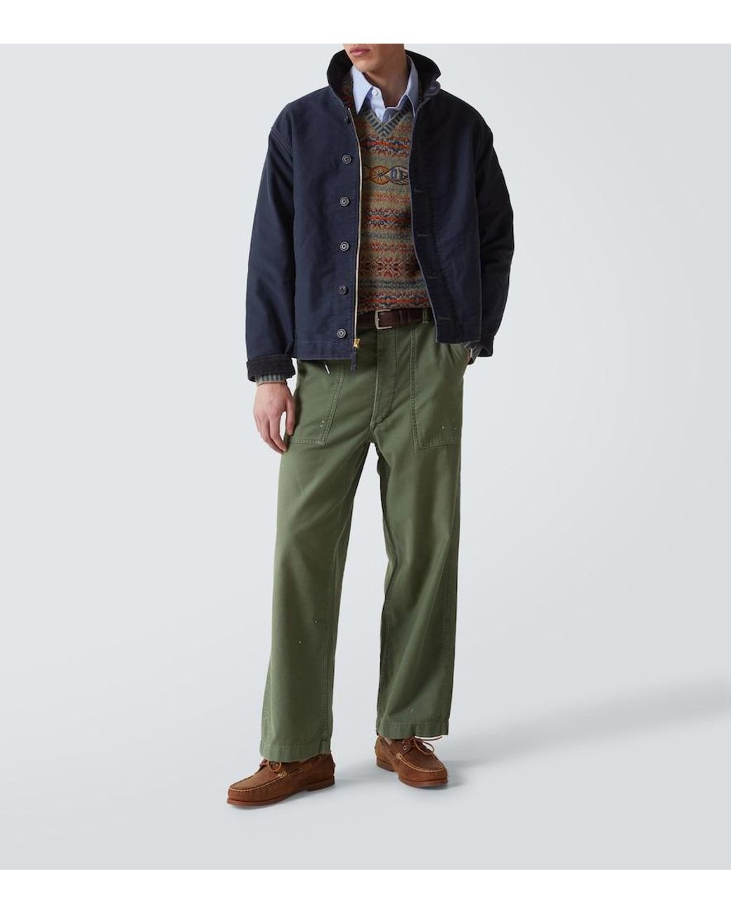 RRL Blue Jungle Cloth Deck Jacket for men