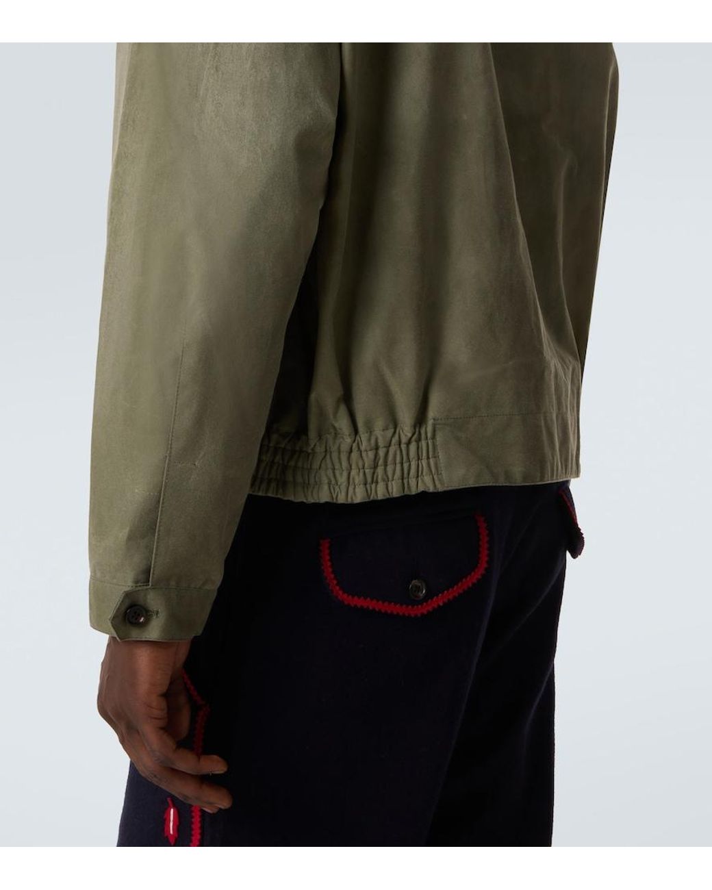 Bode Green Cotton Blouson Jacket for men