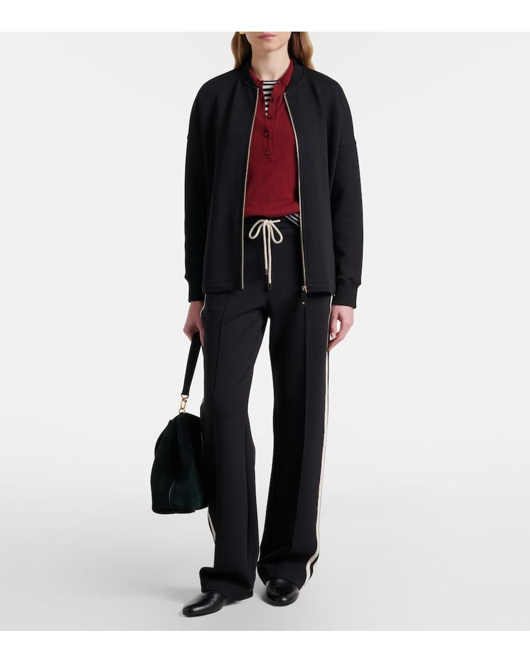 Max Mara Black Radioso Cotton-Blend Blouson Jacket