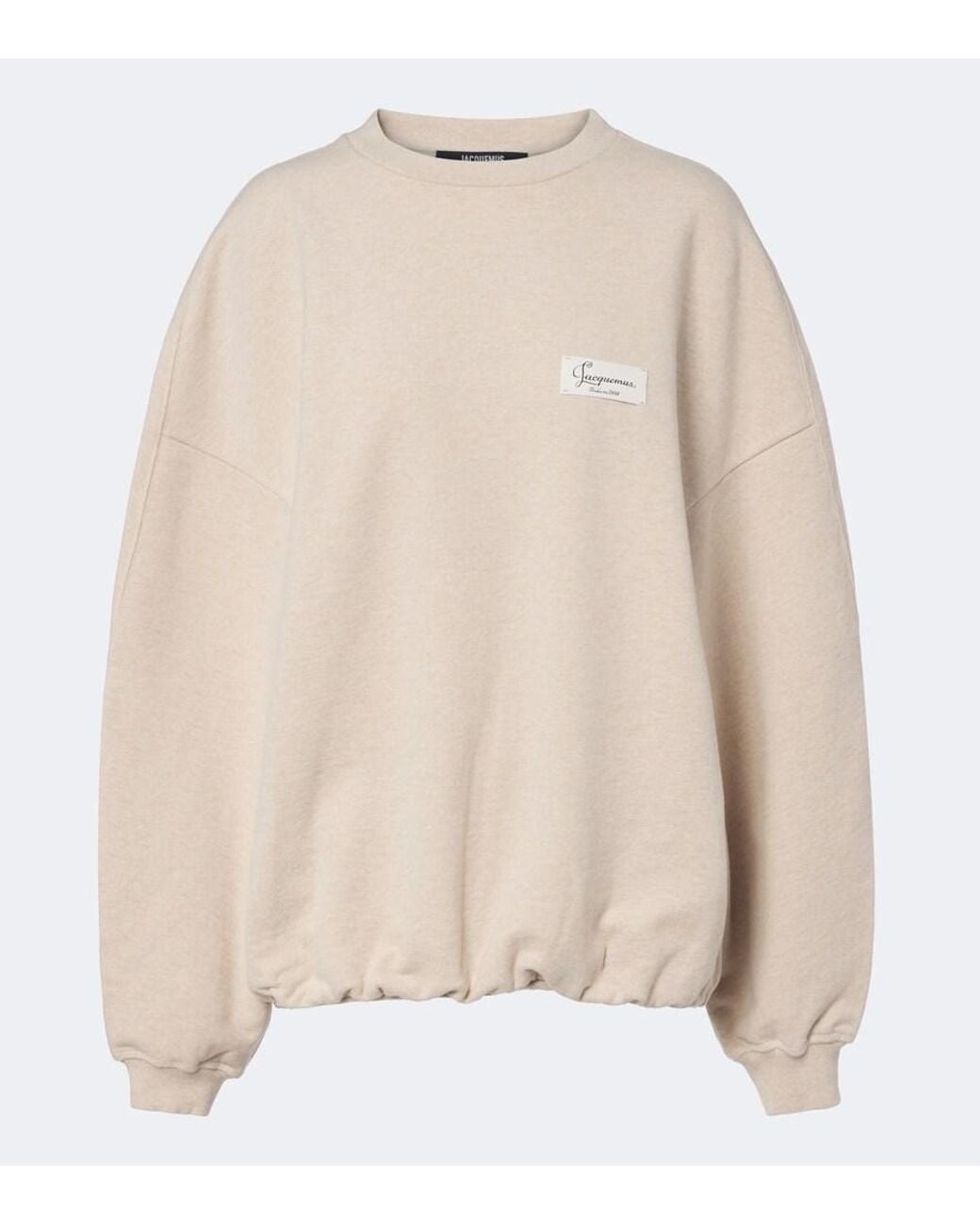Jacquemus Natural Corso Oversized Cotton Fleece Sweatshirt