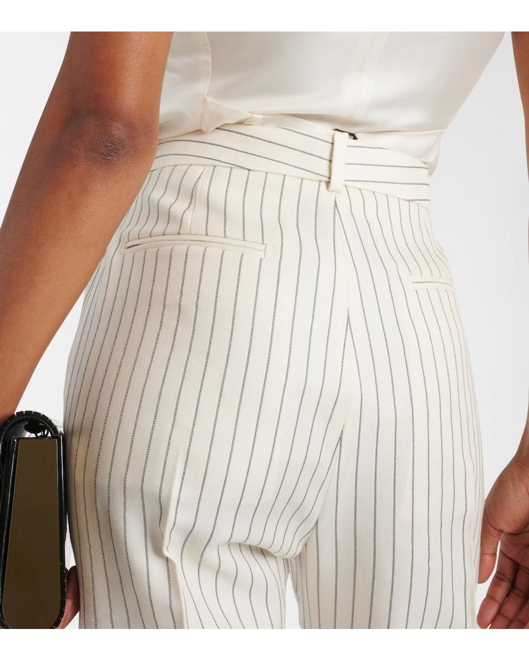 Tom Ford Natural Pinstripe Pants
